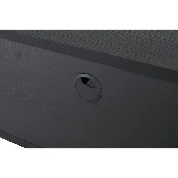 FURNHOUSE Tokyo TV-Tisch mit 2 Türen - 160 cm breit - Eiche Schwarz