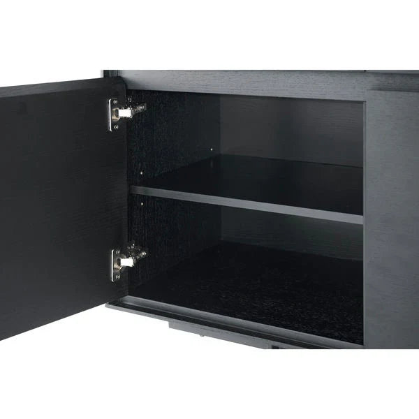 FURNHOUSE Tokyo TV-Tisch mit 2 Türen - 160 cm breit - Eiche Schwarz