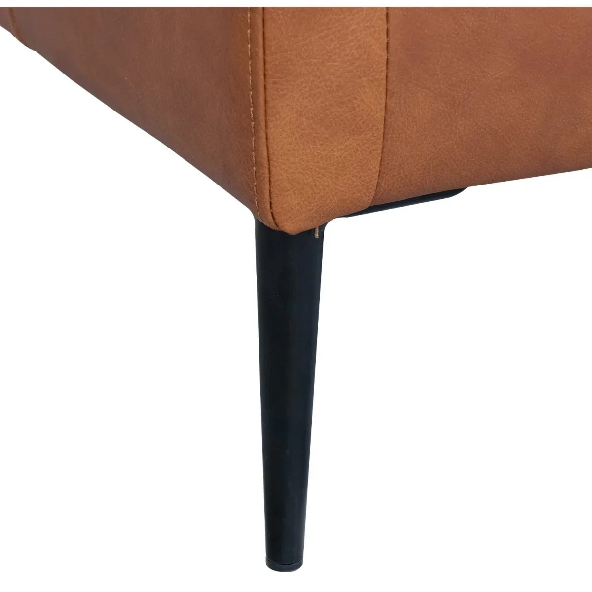 FURNHOUSE Valencia 3-Sitzer Ledersofa - Echtleder Cognac Braun