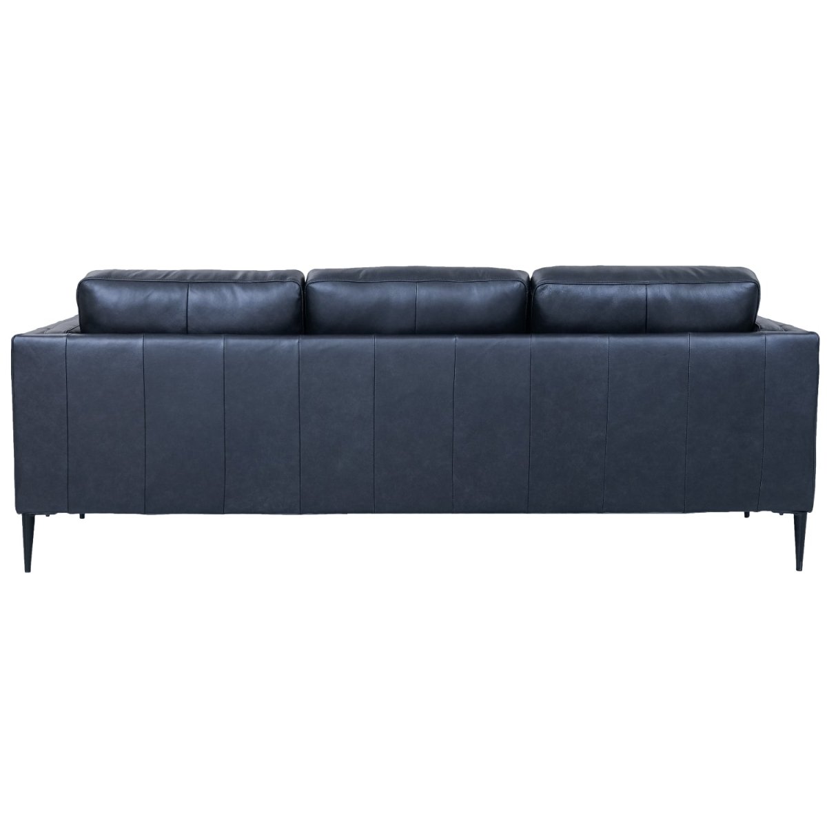3-Sitzer Ledersofa - Echtleder Schwarz